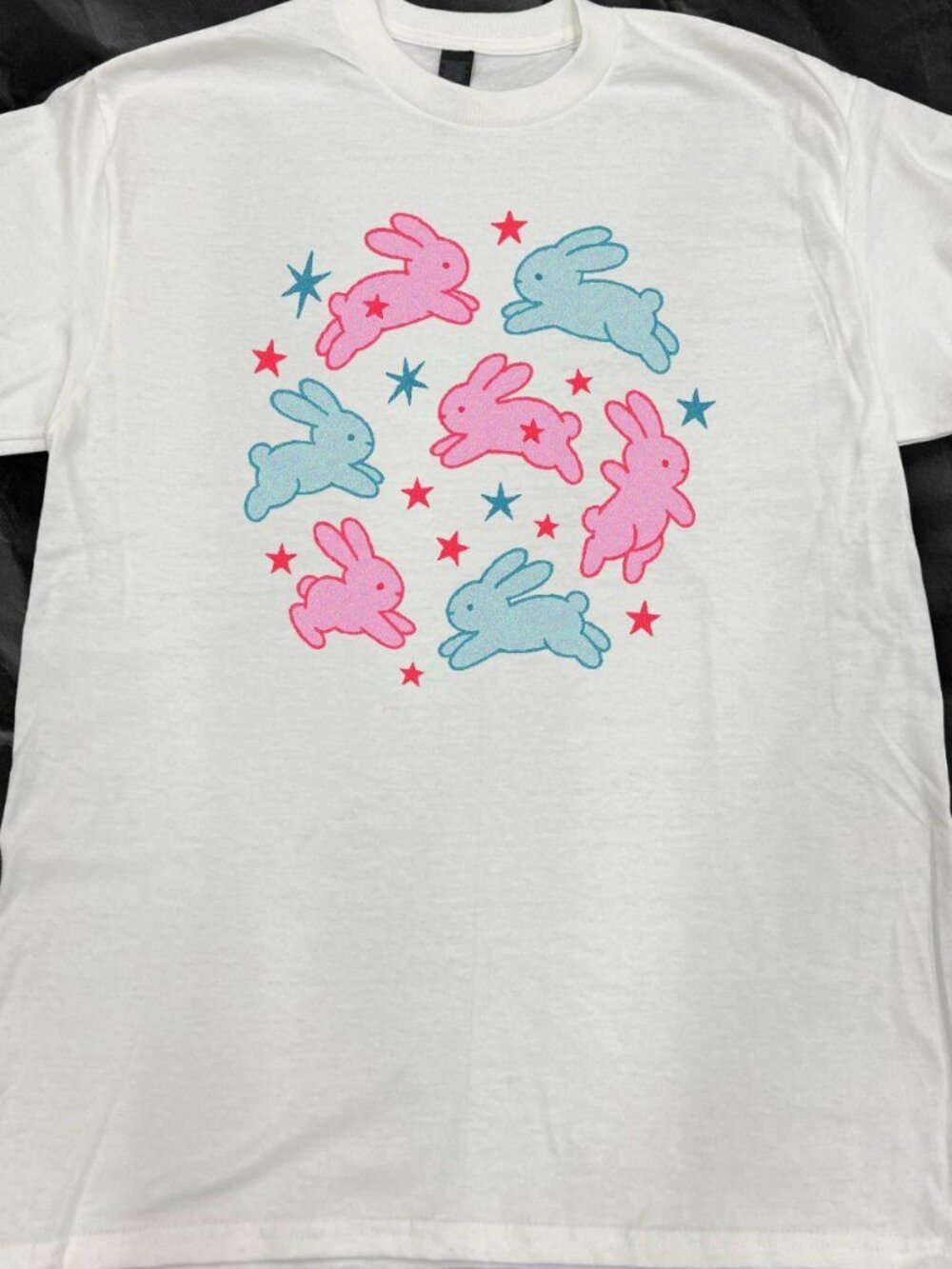 VINTAGE STYLE STARRY BUNNY CIRCLE TEE